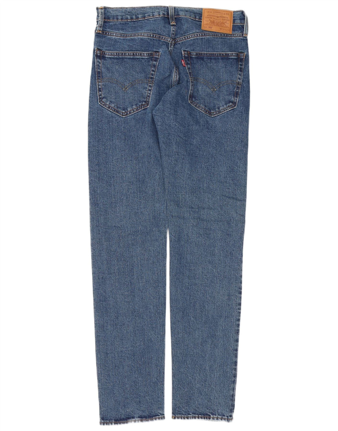 LEVI'S Mens 502 Tapered Jeans W30 L34 Blue Cotton