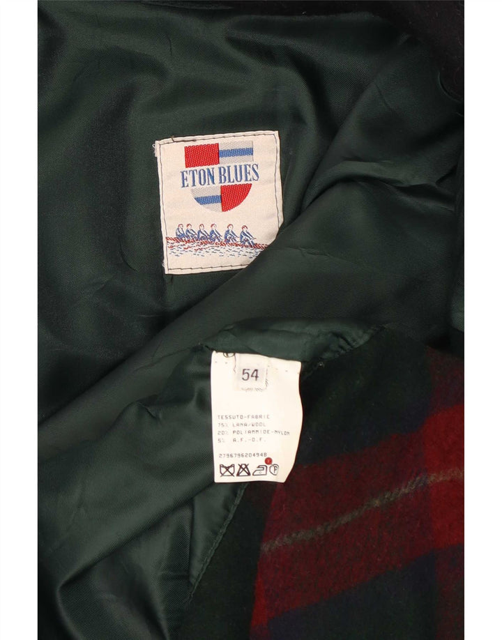 ETON BLUES Herre Overfrakke IT 54 2XL Marineblå Uld