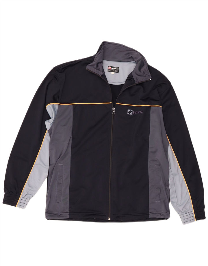 Lotto Herre træningsdragt Top jakke Medium Navy Blue Colourblock Sports