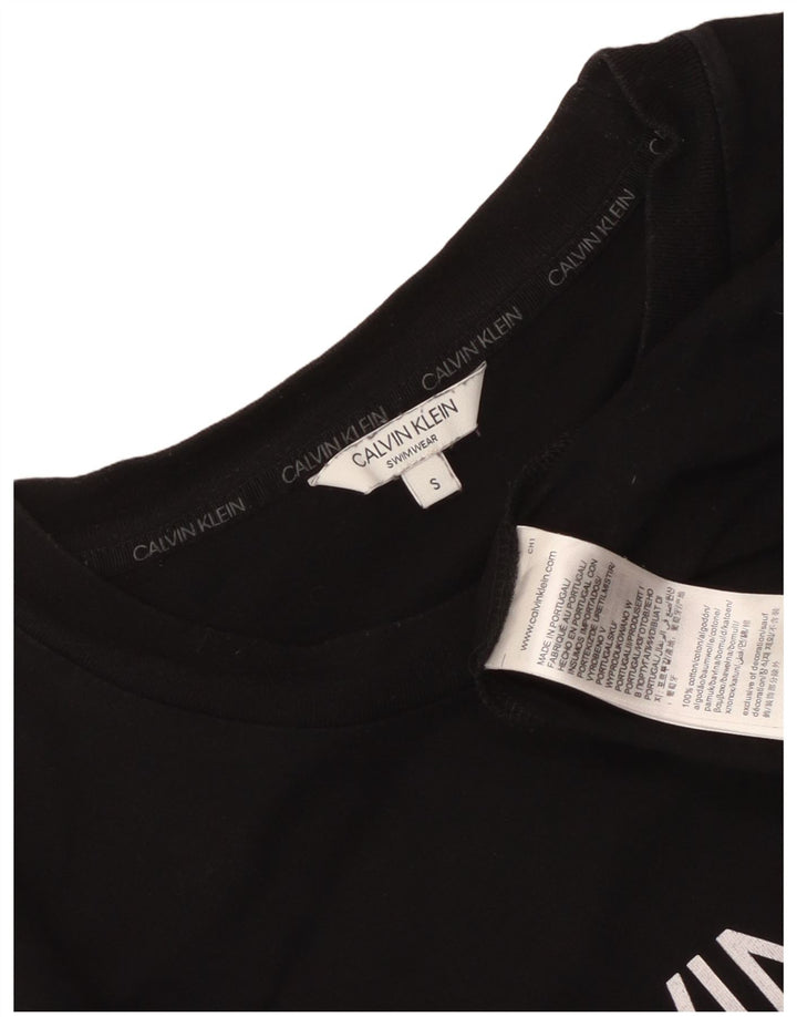 Calvin Klein Herre grafisk T-shirt Top Lille sort bomuld