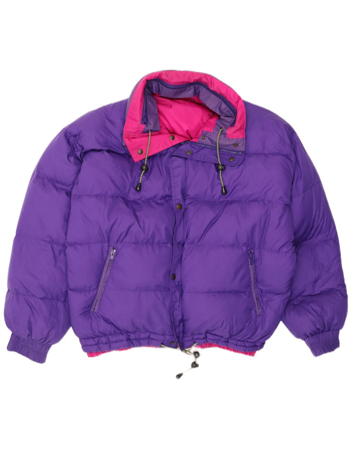 Norge Vendbar skijakke med hætte til mænd UK 38 Medium Pink Colourblock