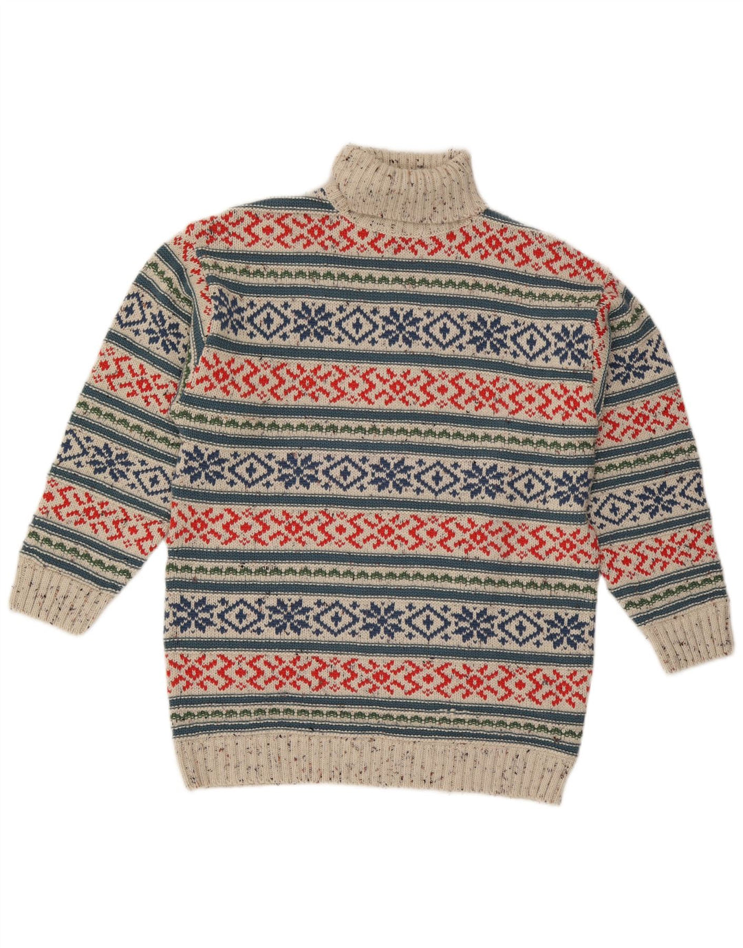 Trend Herre rullehals sweater Medium Grey Fair Isle Akryl