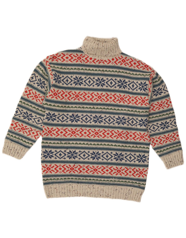 Trend Herre rullehals sweater Medium Grey Fair Isle Akryl