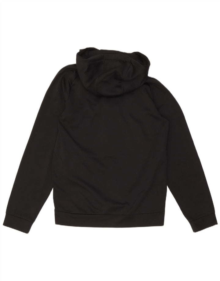 NIKE Womens Dri Fit Oversized Zip Hoodie Sweater UK 10 Small Black