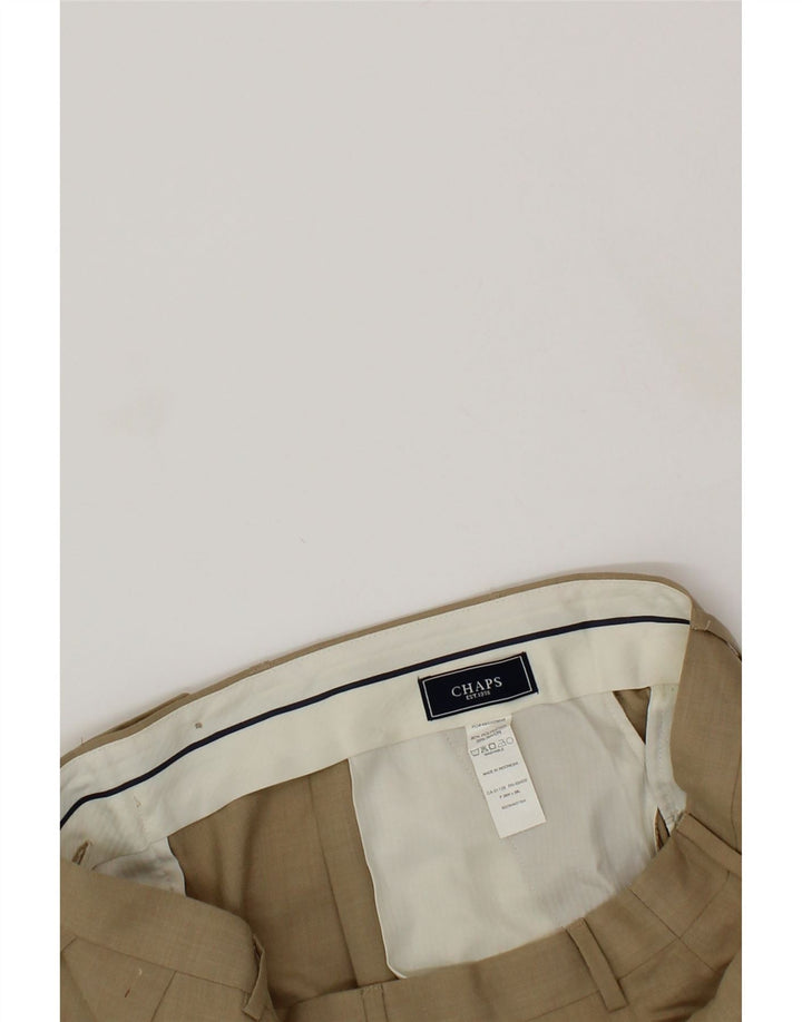 CHAPS Mens Pegged Suit Trousers W38 L29 Beige Polyester Vintage Chaps and Second-Hand Chaps from Messina Hembry 
