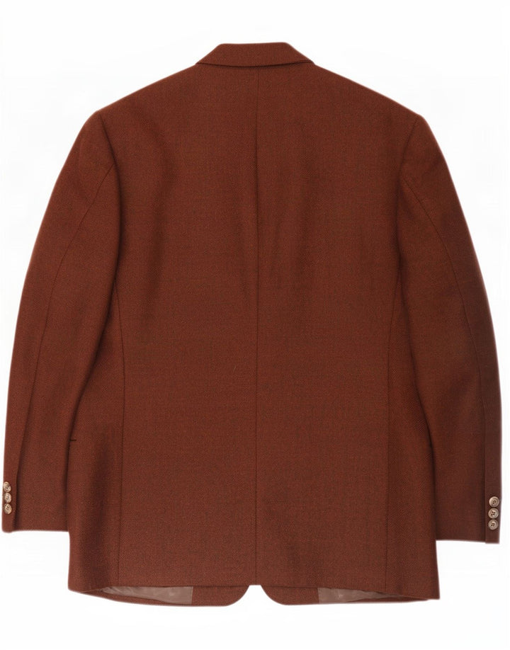 F.LLI Carlanda Herre 2-knaps blazerjakke IT 50 Large Burgundy Wool