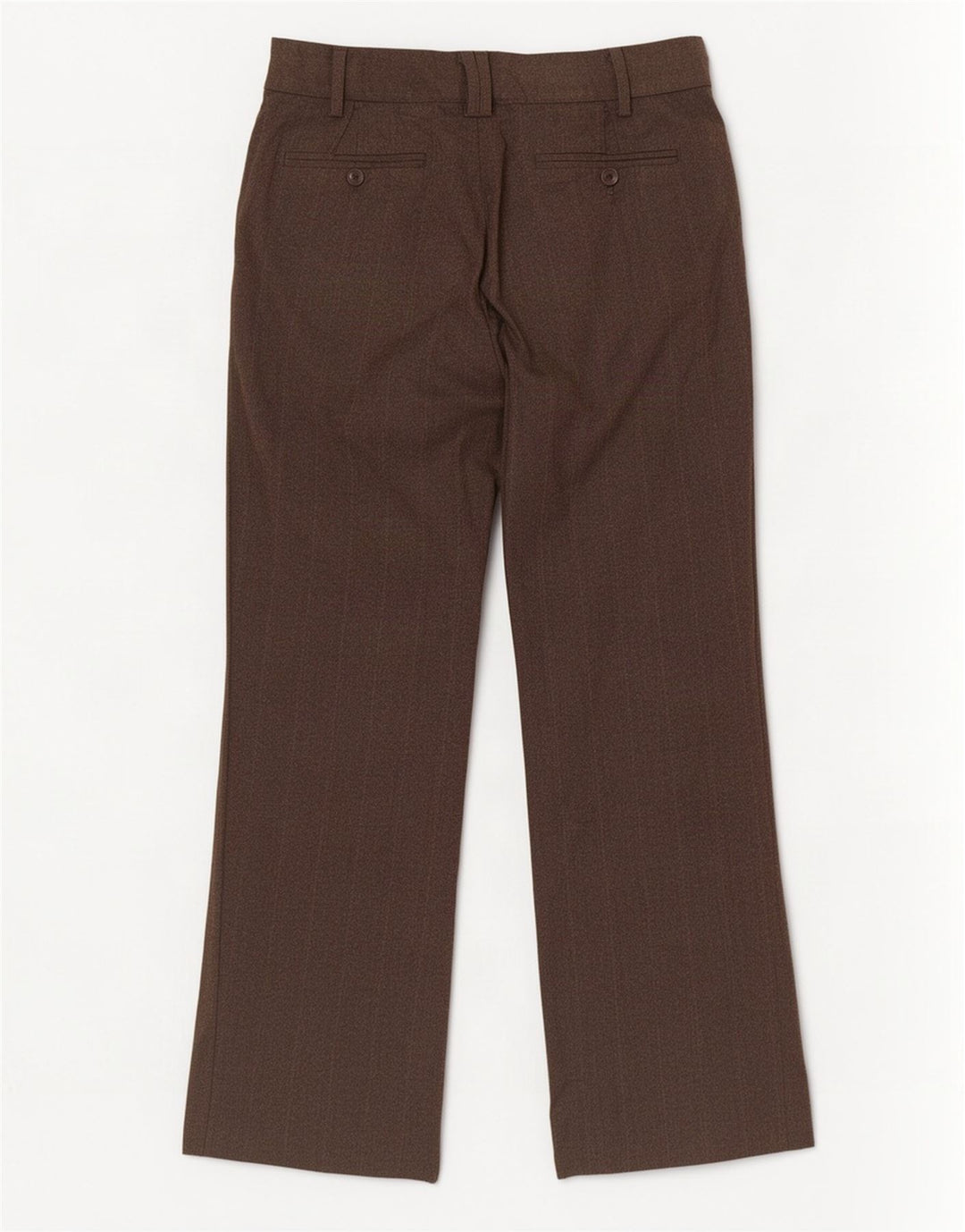 Zara Dame Bootcut Suit Bukser EU 36 XS W26 L28 Brun Stribet Polyester