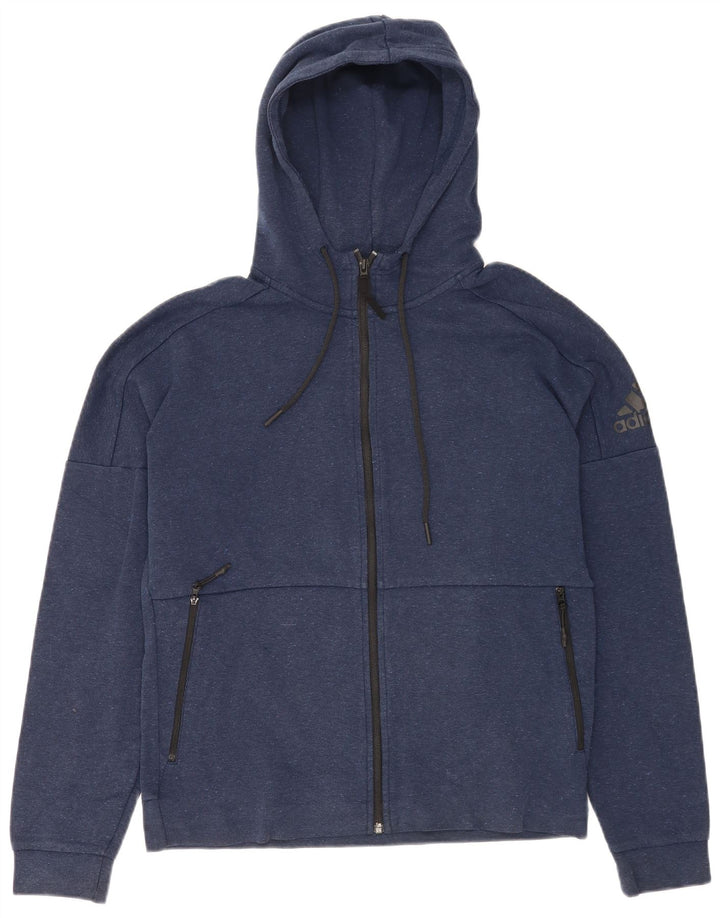 Adidas Hættetrøje med lynlås til mænd Medium Navy Blue Flecked