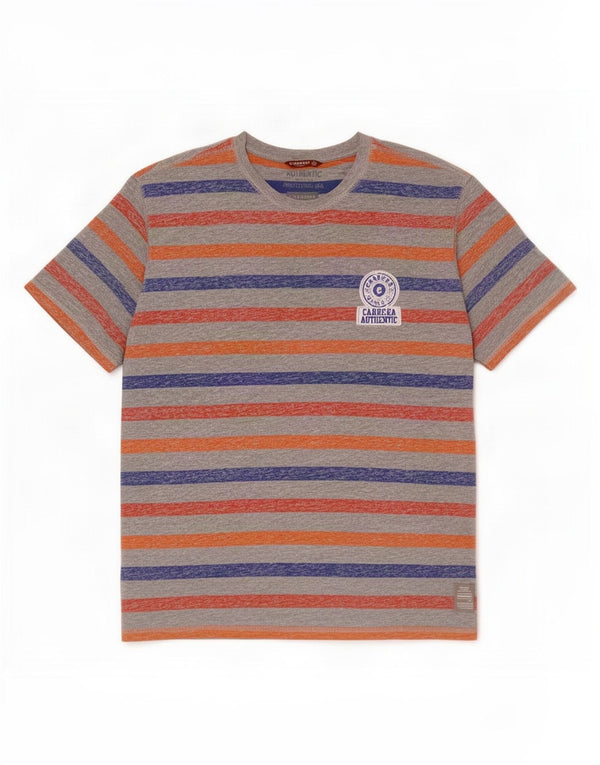 Carrera Herre T-Shirt Top XL Flerfarvet Stribet Bomuld