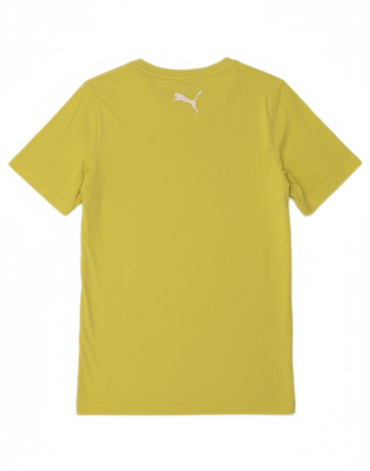 PUMA Mens Graphic T-Shirt Top Small Yellow Vintage Puma and Second-Hand Puma from Messina Hembry 