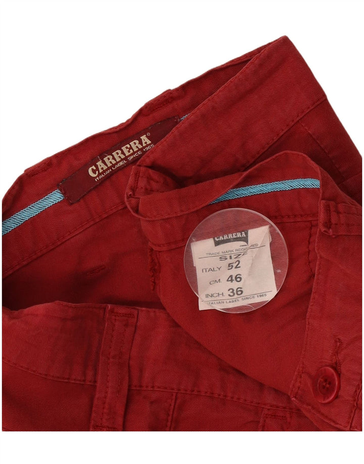 Carrera Herre Cargo Shorts IT 52 XL W36 Rød Bomuld