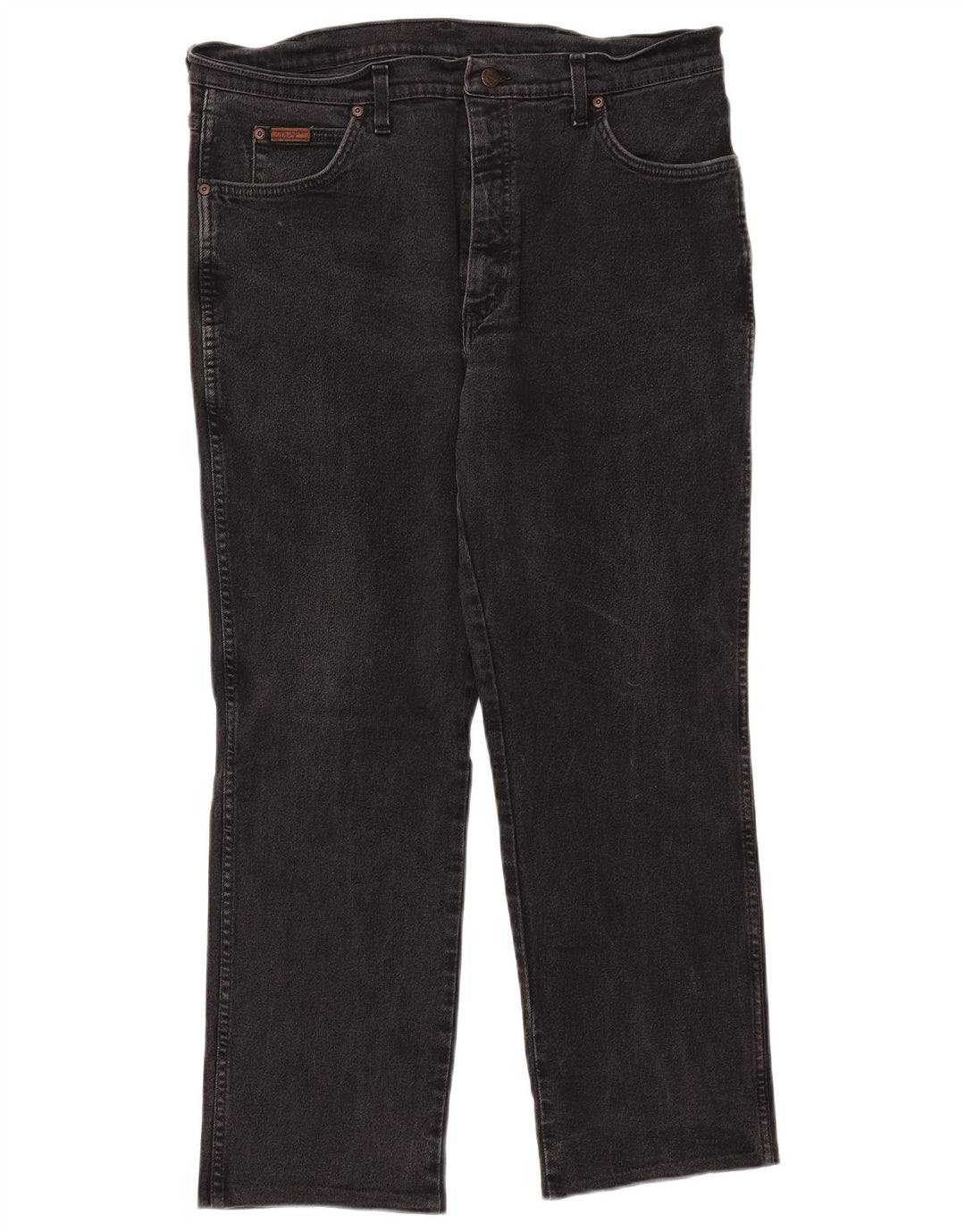 Wrangler Herre Texas Straight Jeans W38 L28 Sort Bomuld