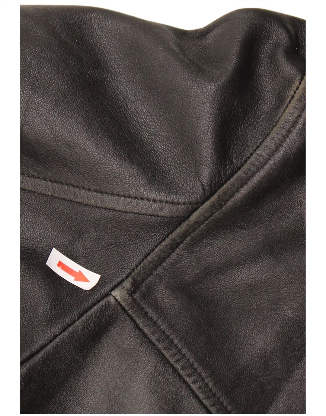 VINTAGE Herre Læderjakke UK 42 XL Sort Læder