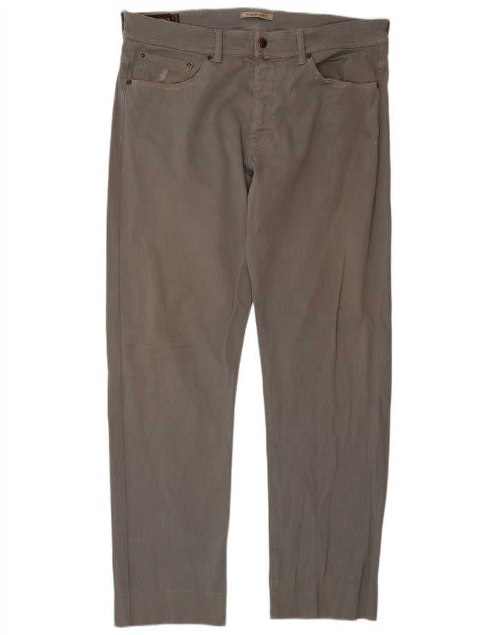Marlboro Classics Herre Regular Slim Fit Casual Bukser W34 L34 Grå