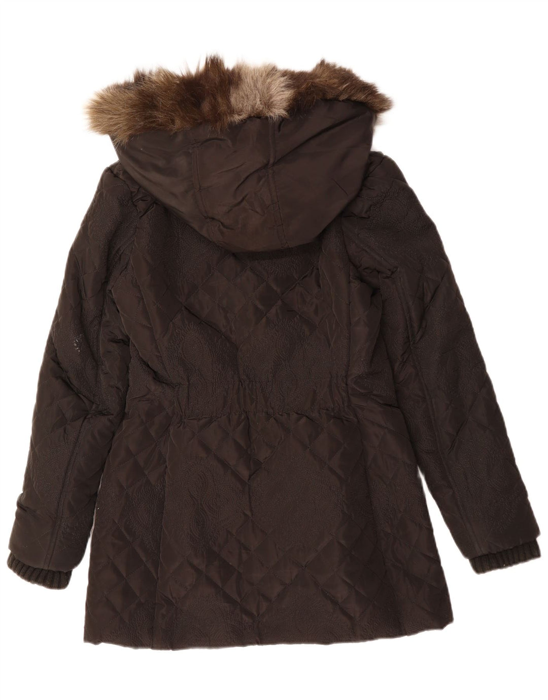 DESIGUAL Dame Hætte vatteret jakke EU 38 Medium Sort Paisley