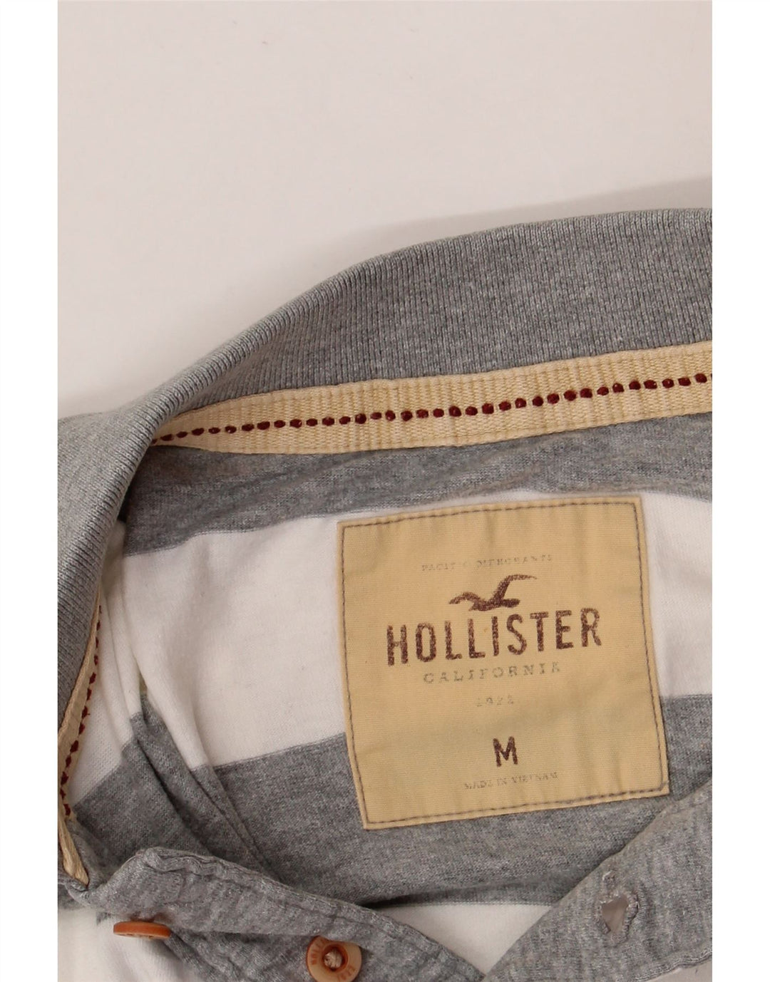 Hollister Poloskjorte til mænd mellem grå stribet