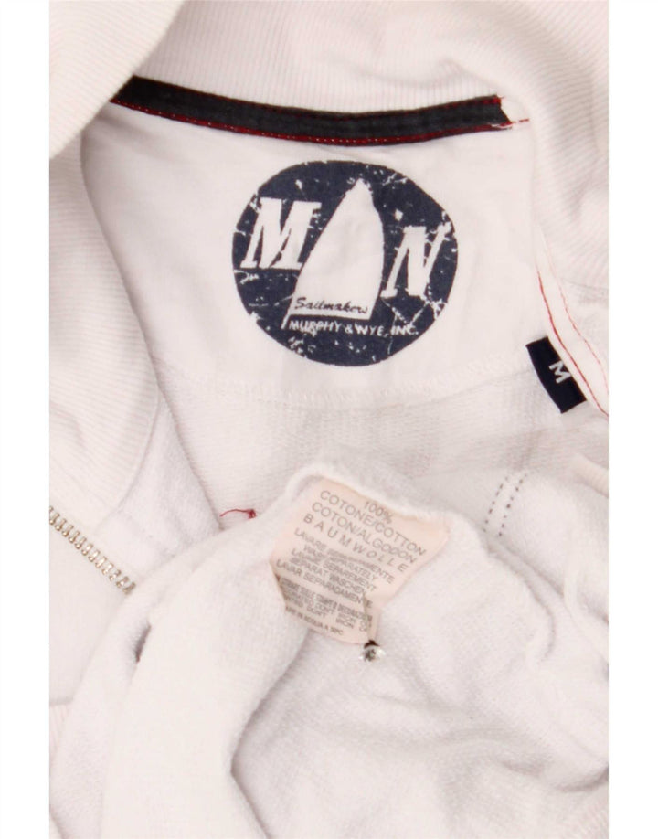 Murphy & Nye Herre grafisk træningsdragt Topjakke Medium Off White Bomuld