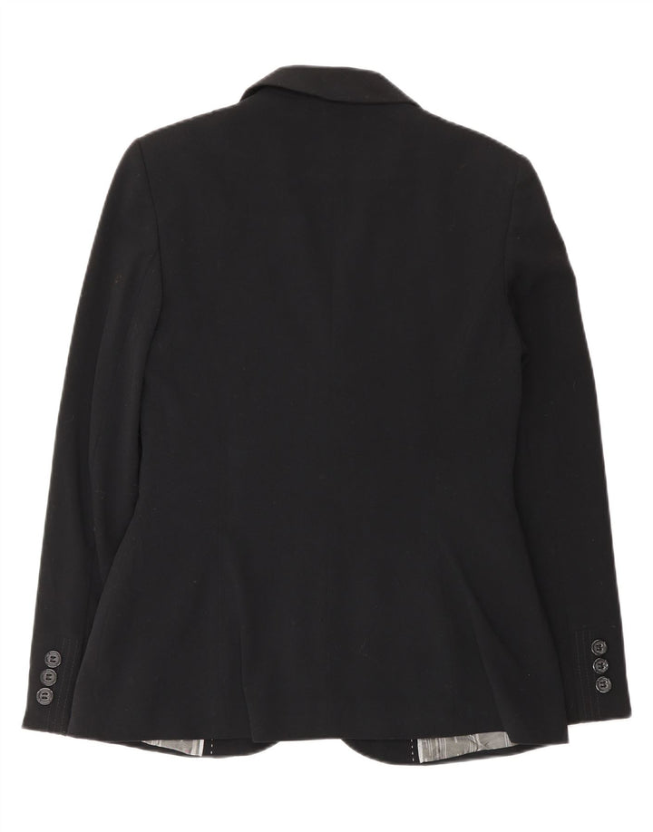 Marks & Spencer Dame 1-knaps blazerjakke UK 10 Lille sort polyester