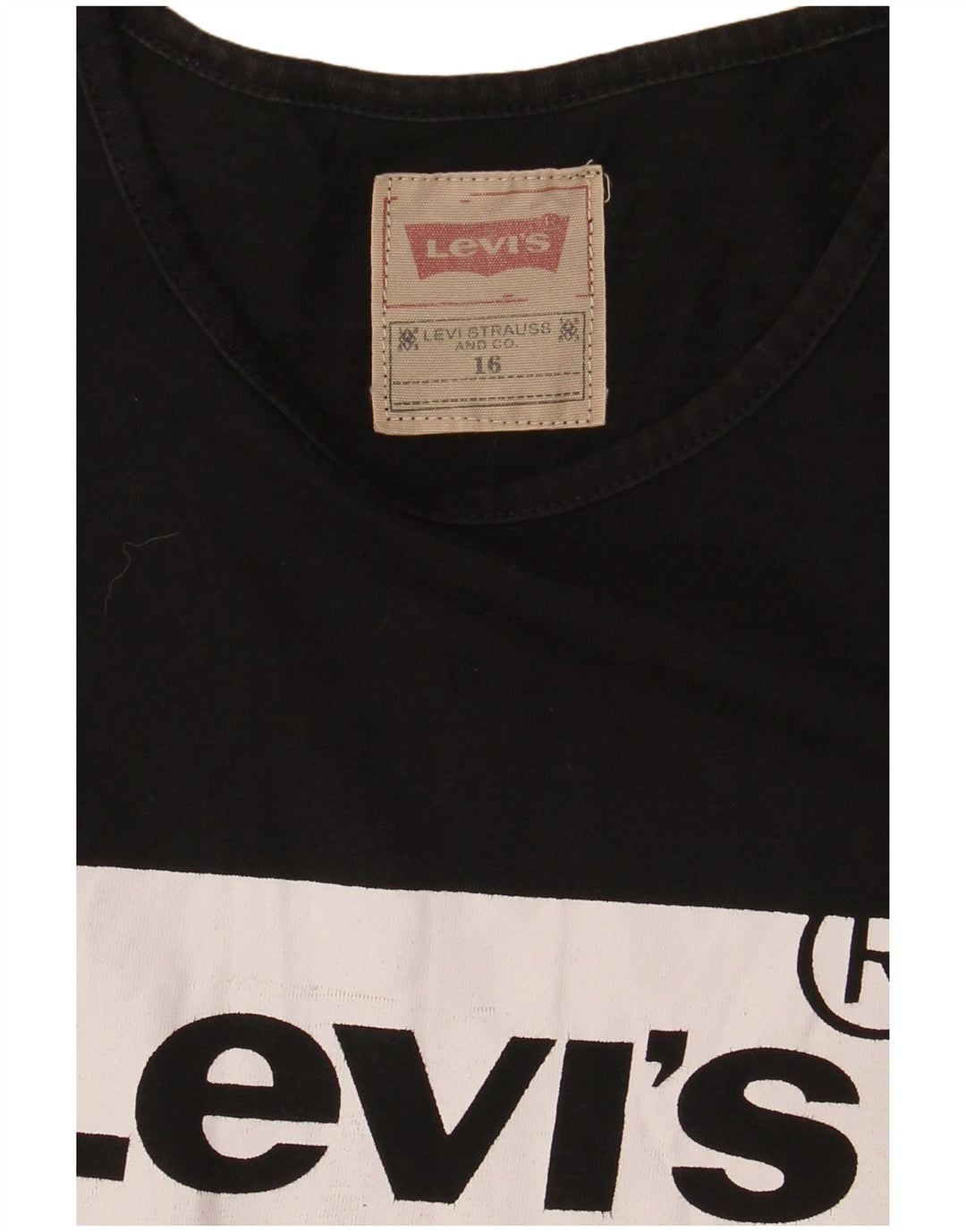 Levi's Boys Grafisk T-Shirt Top 15-16 år Sort