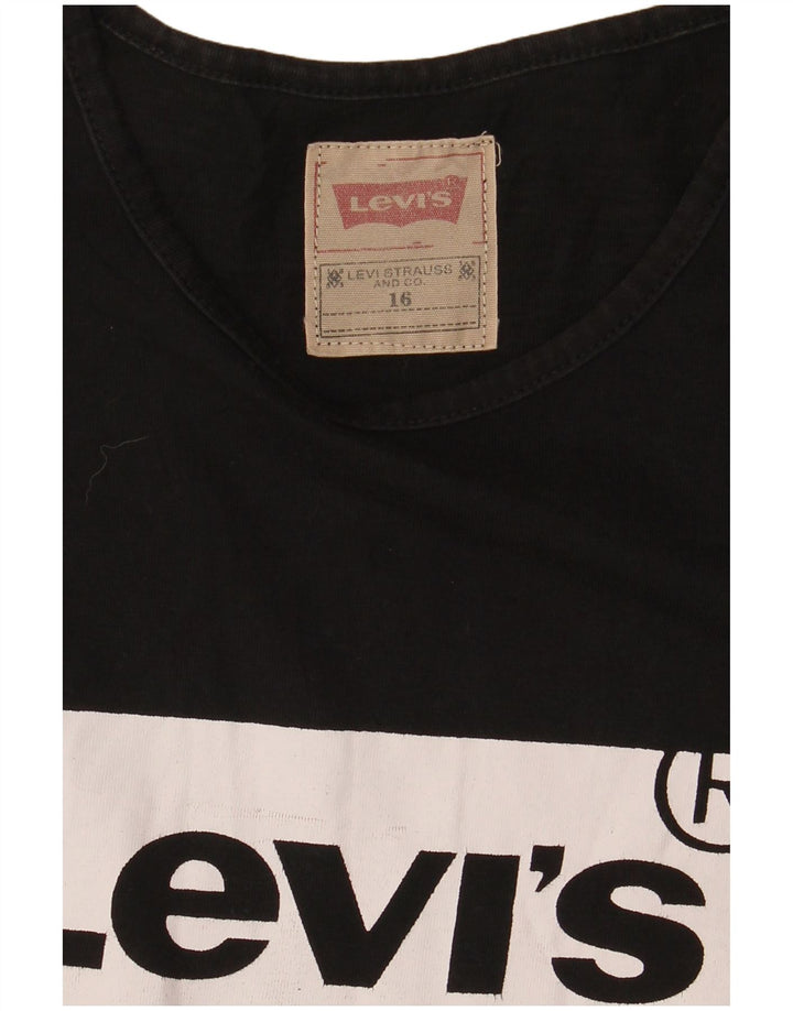 Levi's Boys Grafisk T-Shirt Top 15-16 år Sort