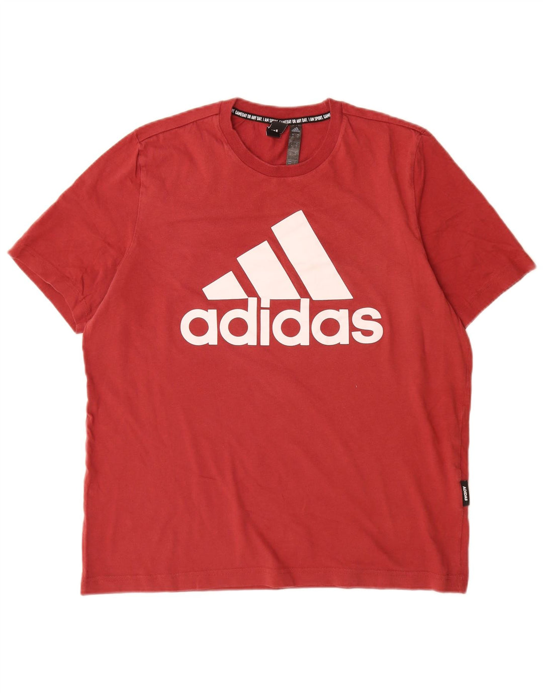 Adidas Herre grafisk T-shirt Top Medium Rød Bomuld