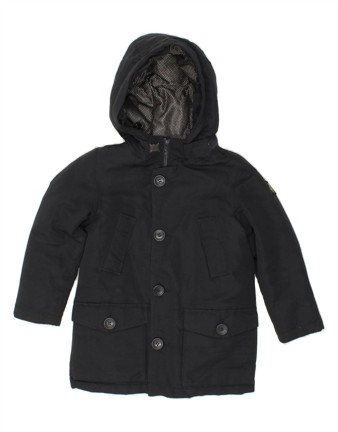 REFRIGIWEAR Boys Hooded Windbreaker Jacket 5-6 Years Navy Blue Polyester Vintage Refrigiwear and Second-Hand Refrigiwear from Messina Hembry 