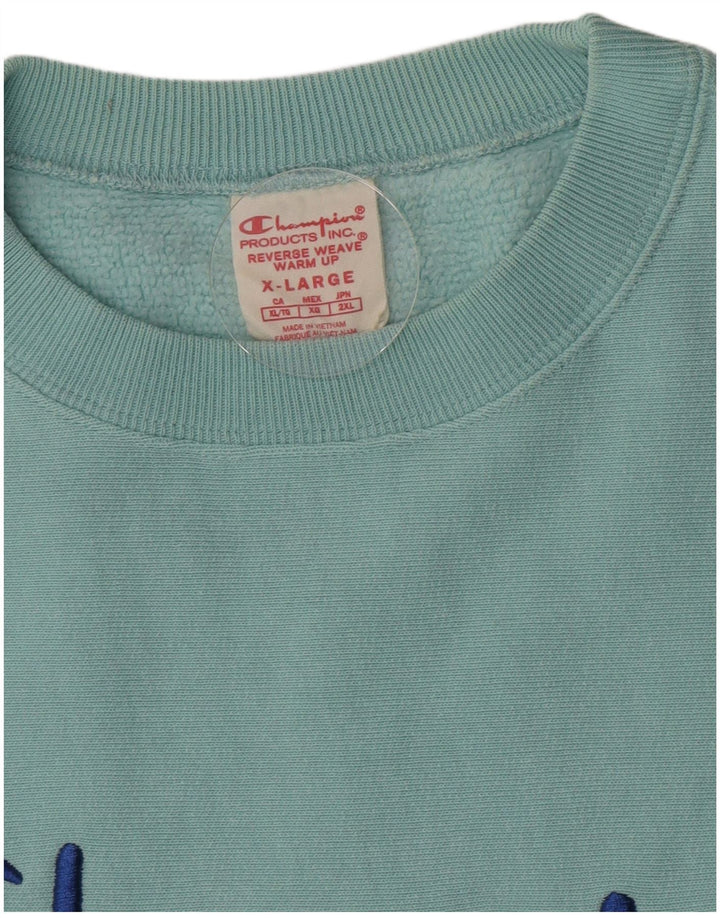 Champion Herre Grafisk Sweatshirt Jumper XL Turkis