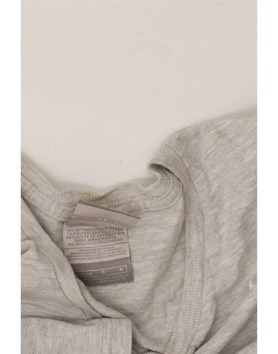 Nike T-shirt top til kvinder US 12/14 Stor grå flækket bomuld