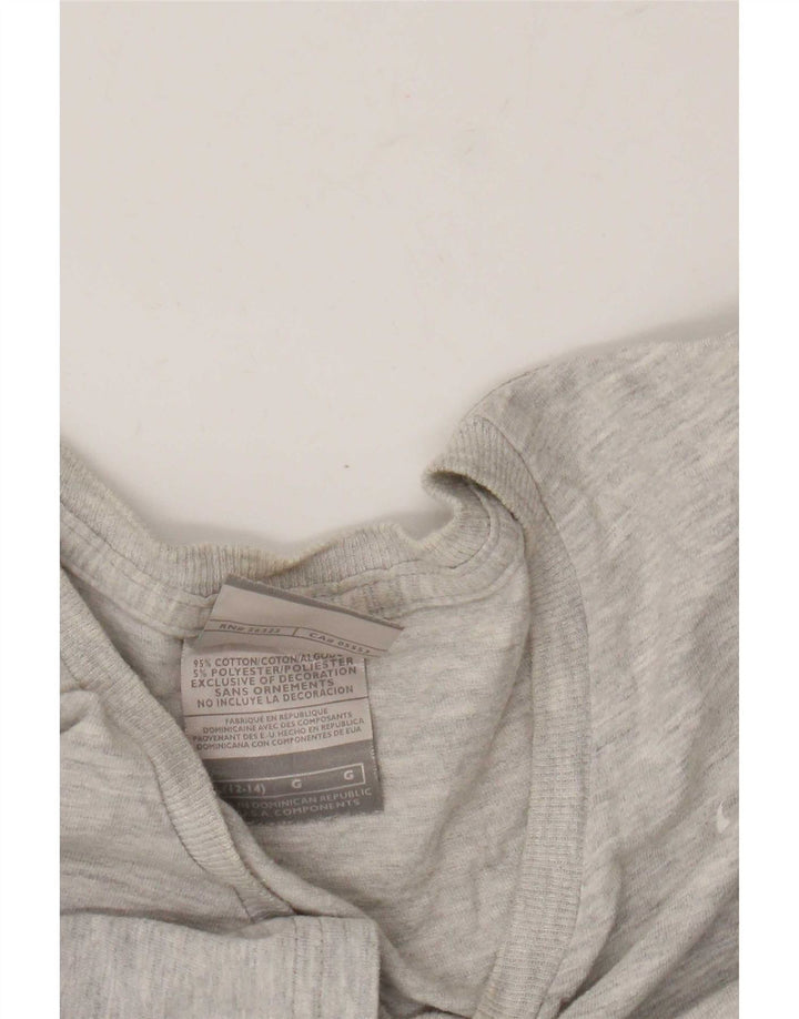 Nike T-shirt top til kvinder US 12/14 Stor grå flækket bomuld
