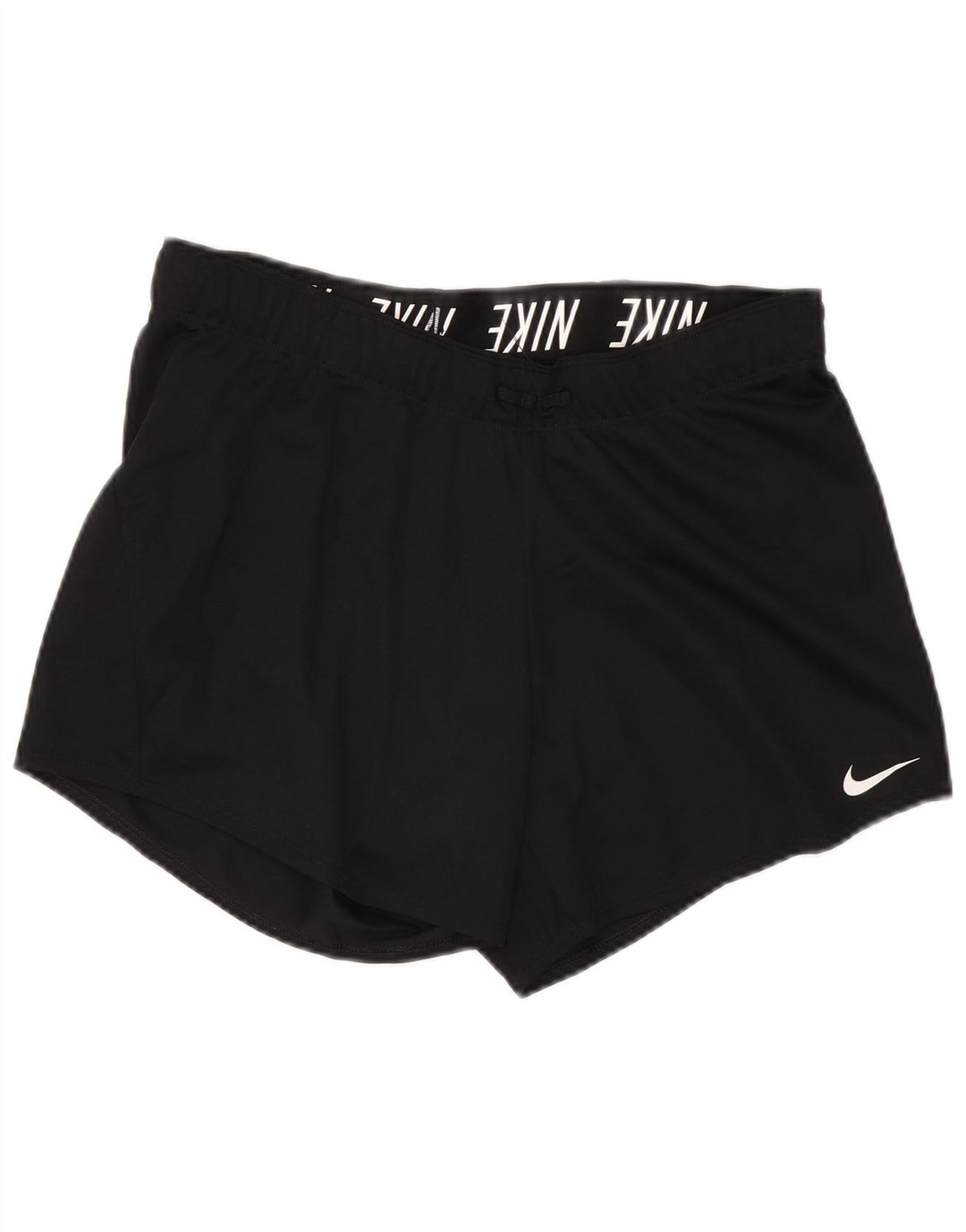 Nike Dame Dri Fit Sport Shorts UK 14 Large Black Polyester