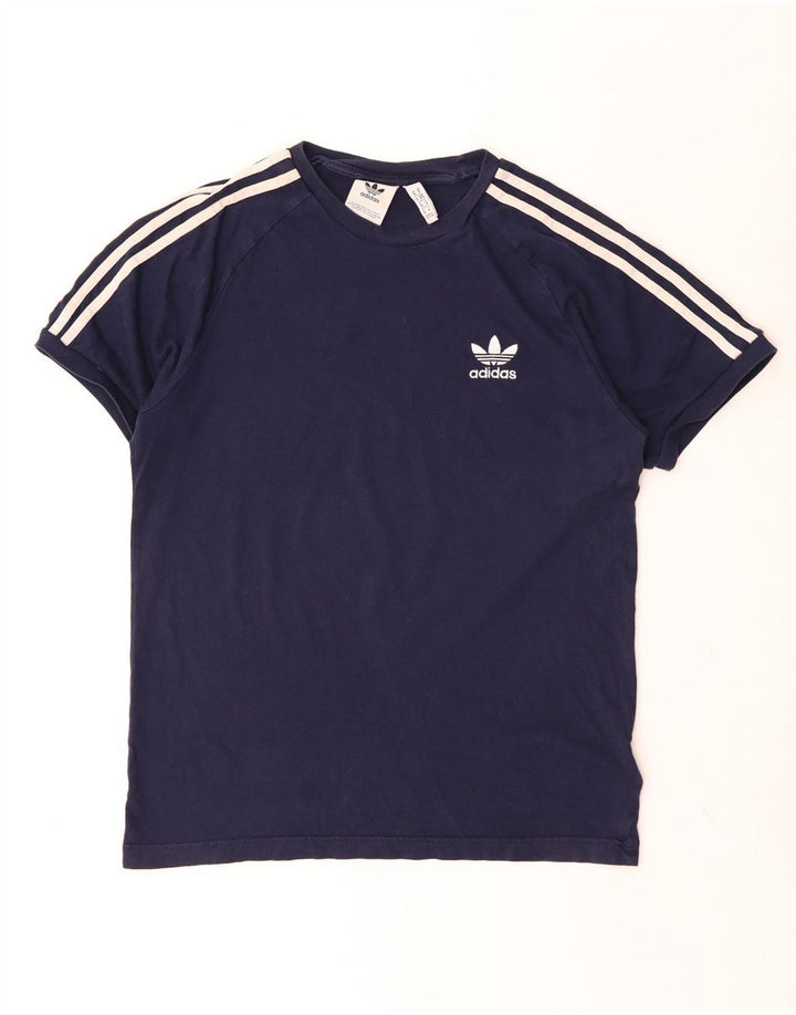 Adidas herre T-shirt top mellem marineblå bomuld