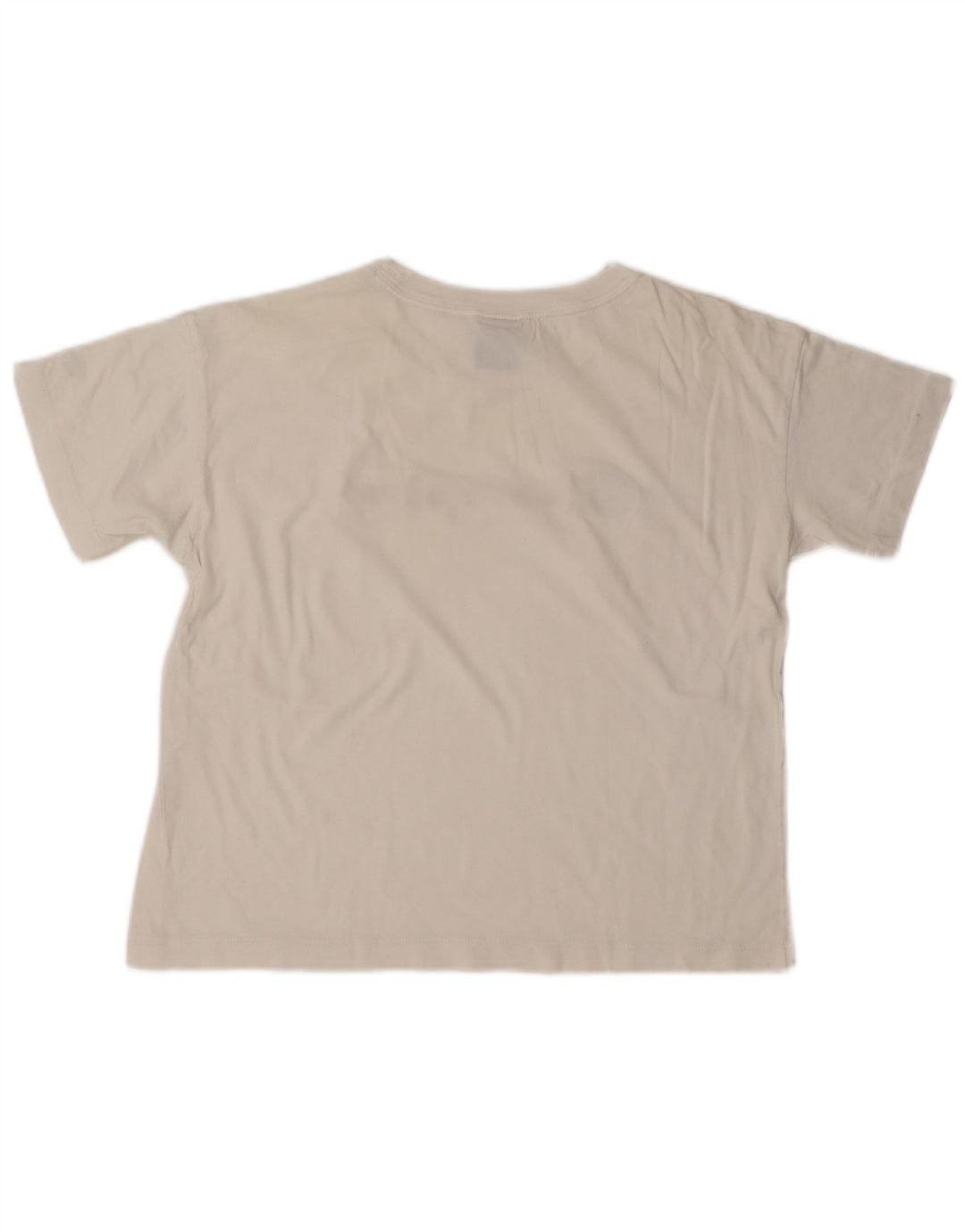 Champion Womens Crop Grafisk T-Shirt Top UK 14 Medium White