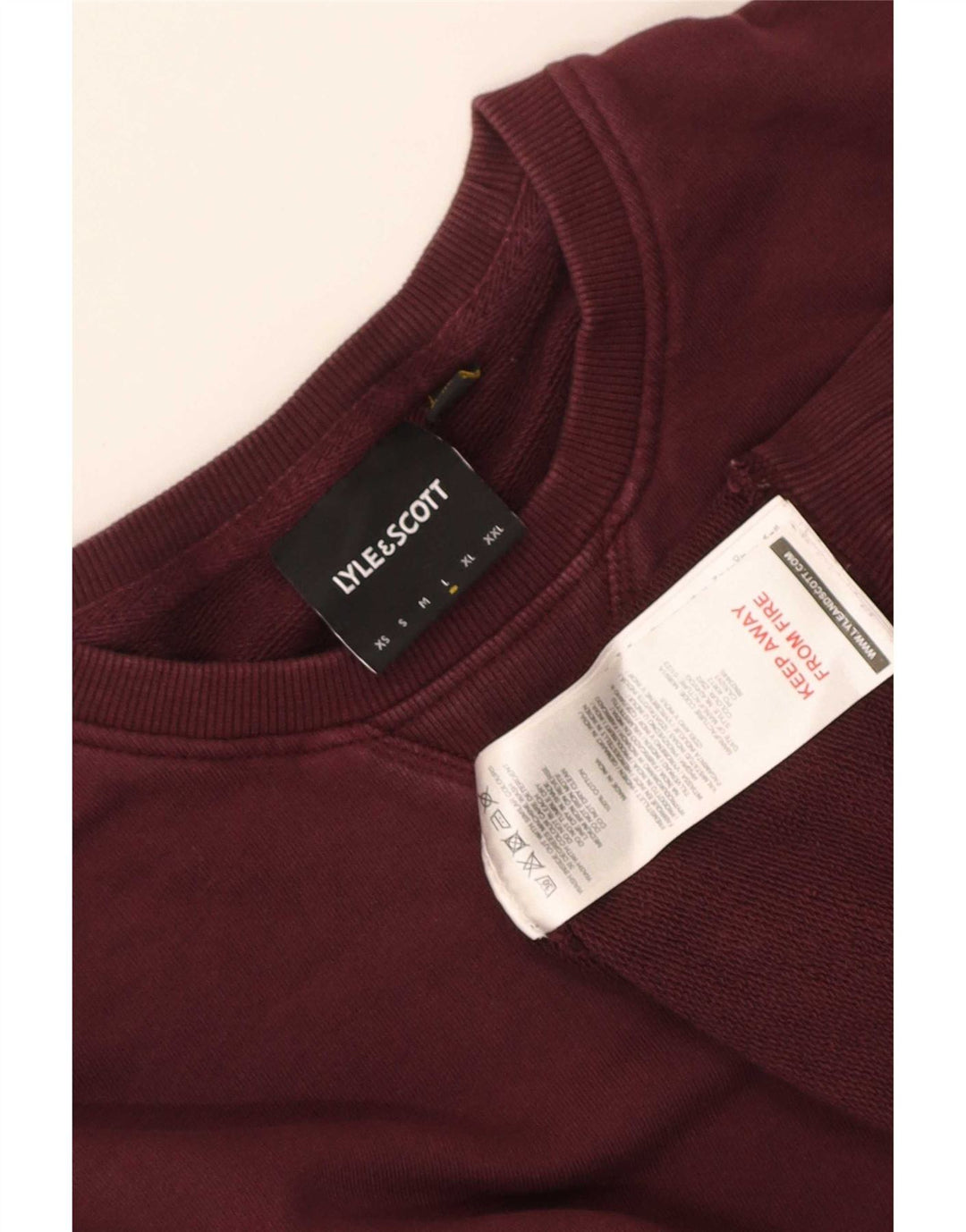 Lyle & Scott Sweatshirt til mænd, stor rødbrun bomuld