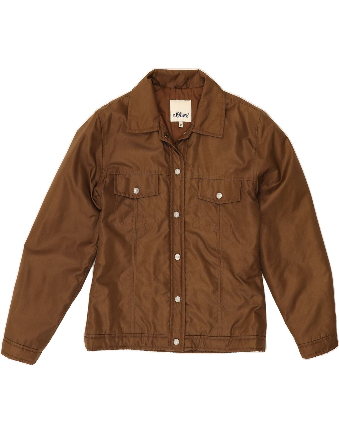 S.OLIVER Womens Bomber Jacket EU 40 Medium Brown Polyamide Vintage S.Oliver and Second-Hand S.Oliver from Messina Hembry 