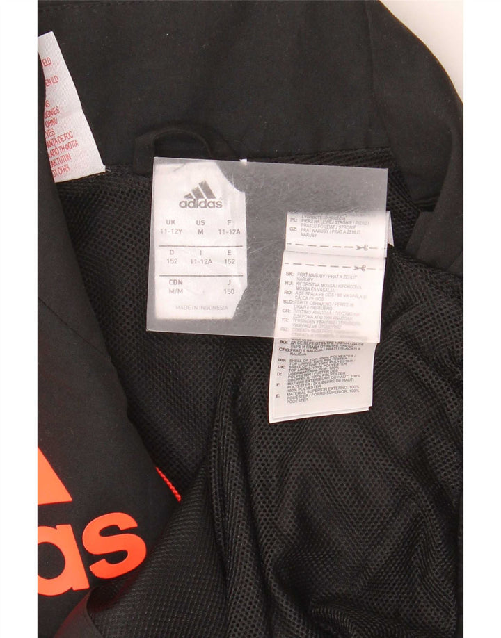 Adidas drenge grafisk træningsdragt topjakke 11-12 år sort polyester