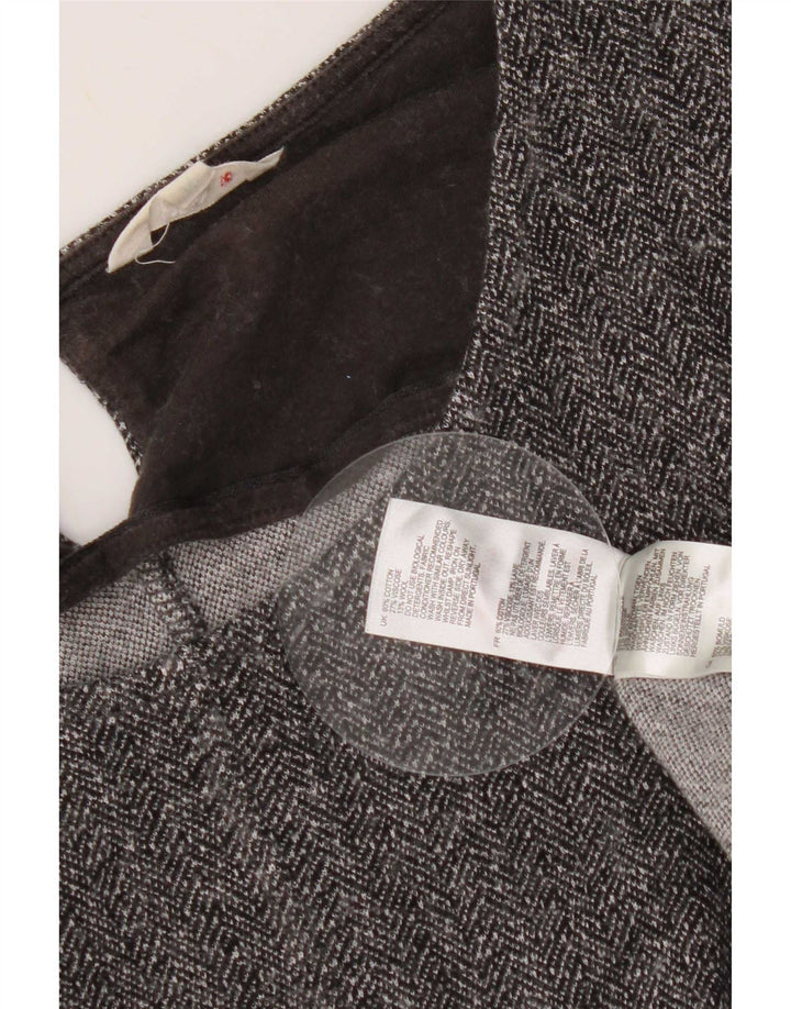 White Stuff Womens 3/4-ærmet Shift Dress UK 16 Large Grey Herringbone