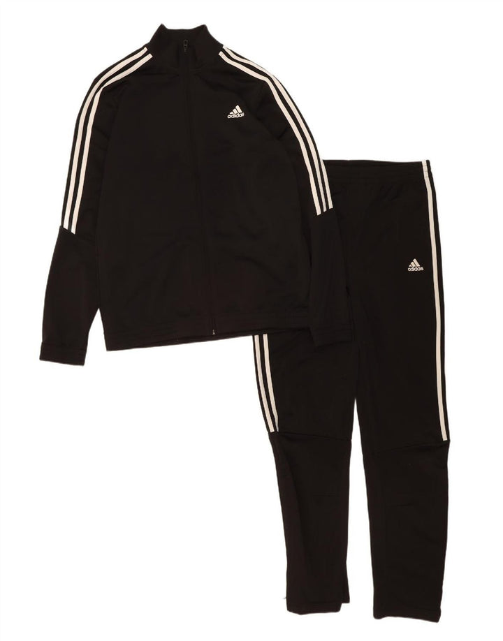 ADIDAS Boys Full Tracksuit 15-16 Years  Black Polyester