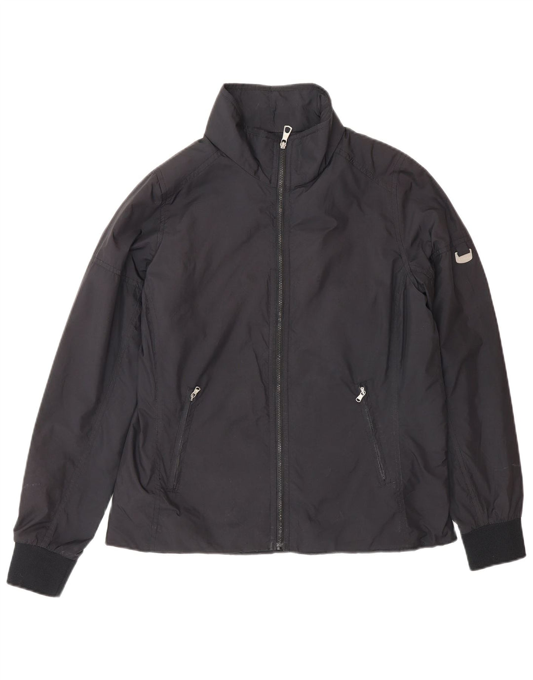 Champion Womens Bomber Jacket UK 10 Small Navy Blue