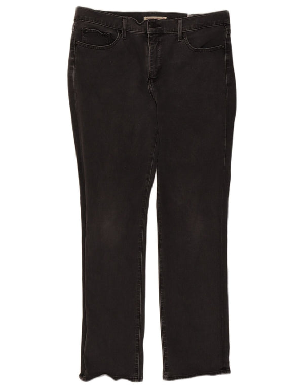 Levi's Womens 314 Shaping Straight Jeans W32 L30 Sort bomuld