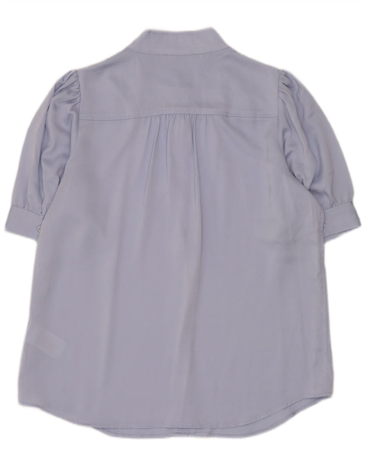 Dkny Dame 1/2 Ærmet Oversized Skjorte Bluse UK 8 Small Lilac Polyester