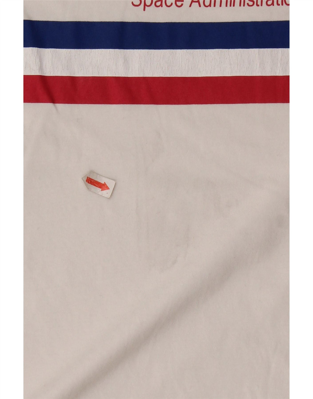 Alpha Industries Herre grafisk T-shirt Top Medium hvid stribet bomuld