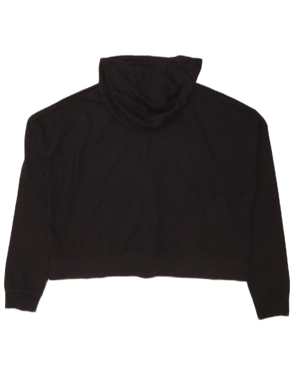 Nike Womens Crop Oversized hættetrøje med lynlås UK 14 Medium Black Polyester