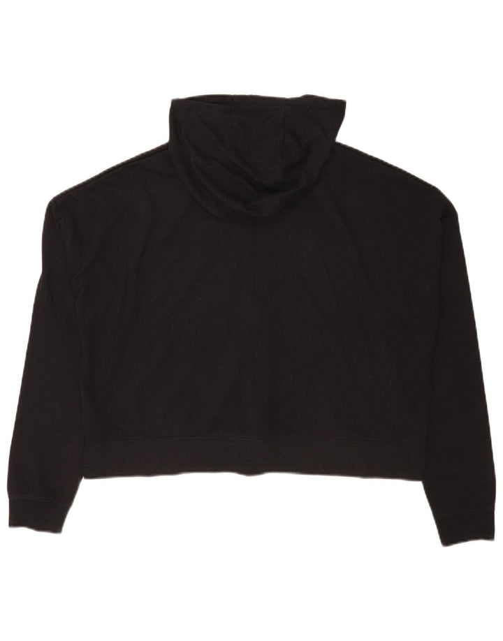 Nike Womens Crop Oversized hættetrøje med lynlås UK 14 Medium Black Polyester