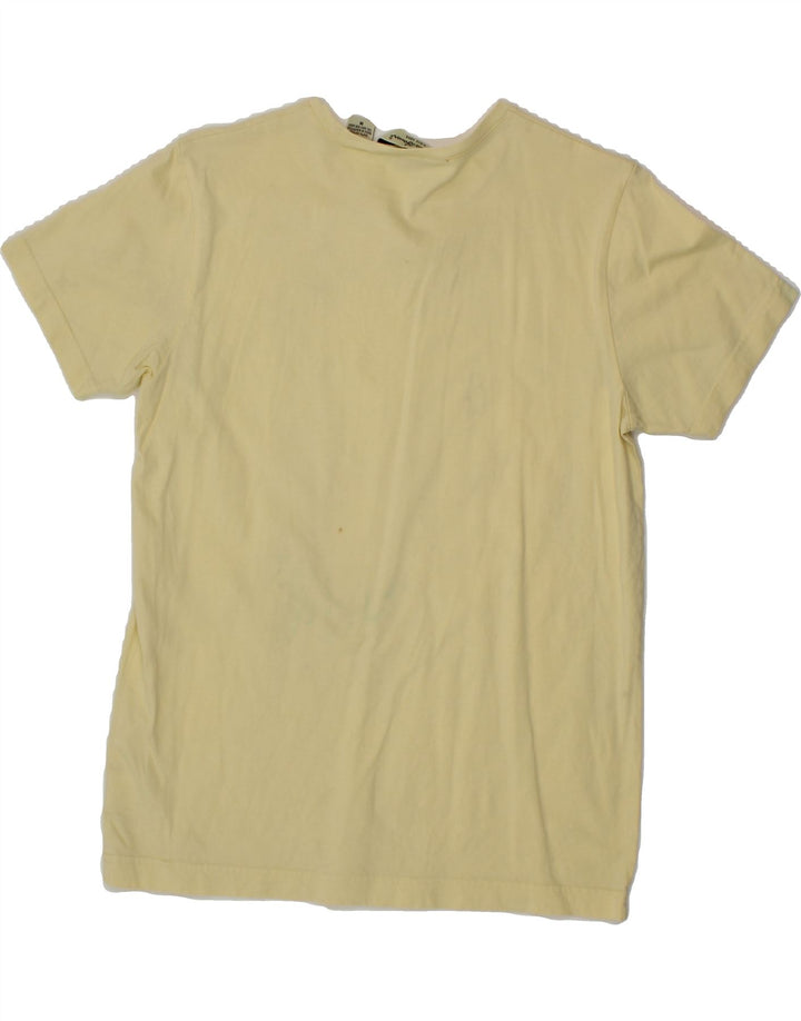EDDIE BAUER Womens T-Shirt Top UK 12 Medium Yellow Cotton Vintage Eddie Bauer and Second-Hand Eddie Bauer from Messina Hembry 