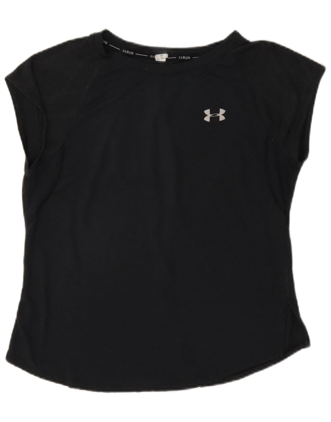 Under Armour Dame T-Shirt Top UK 14 Medium Grå Geometrisk Polyester