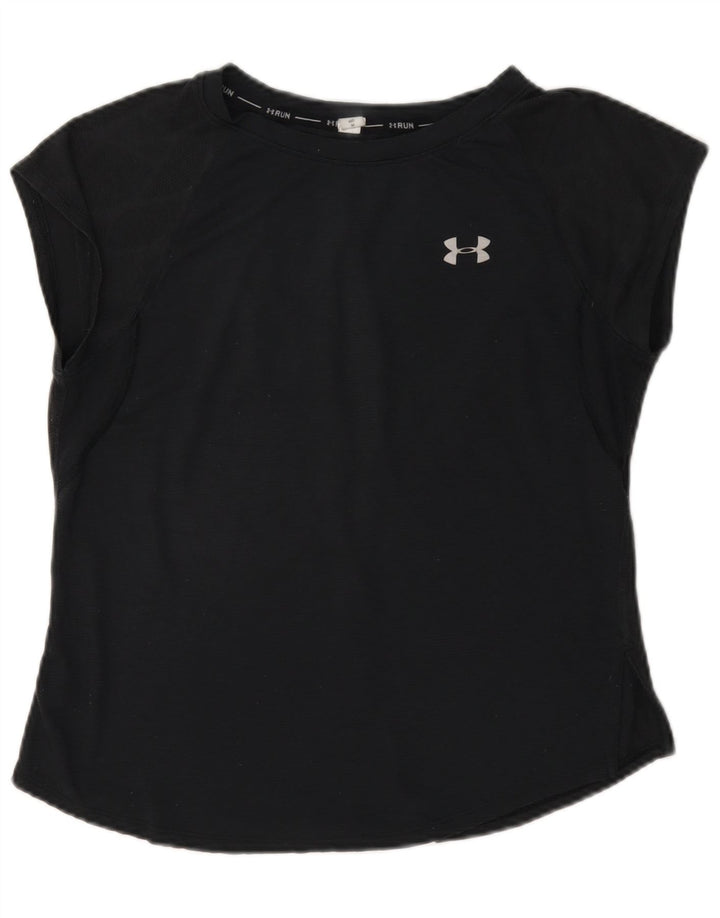 Under Armour Dame T-Shirt Top UK 14 Medium Grå Geometrisk Polyester