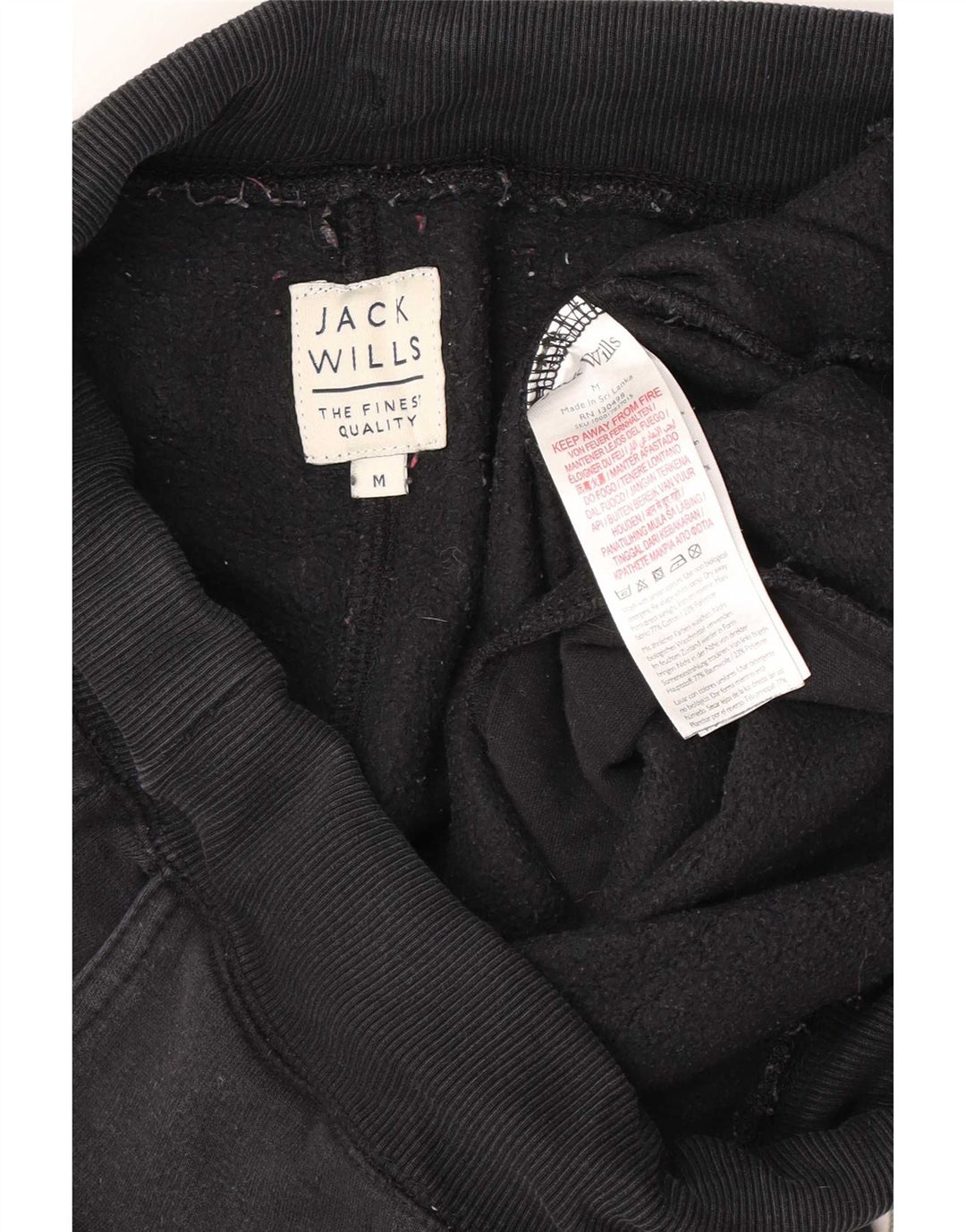 Jack Wills Herre grafisk træningsdragt Bukser Joggers Medium Sort Bomuld