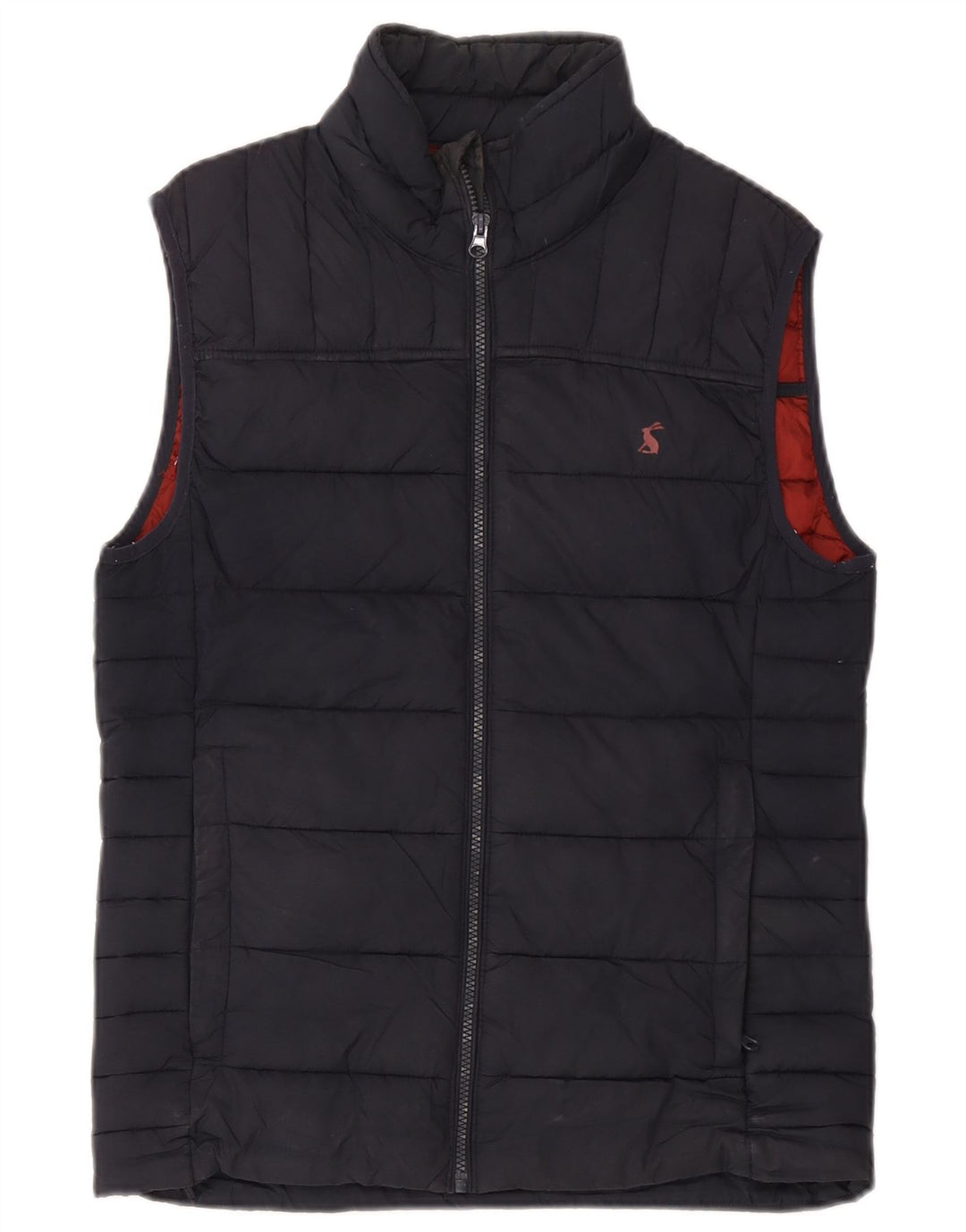 Joules Dame Oversized Polstret Gilet UK 10 Small Navy Blue Polyester