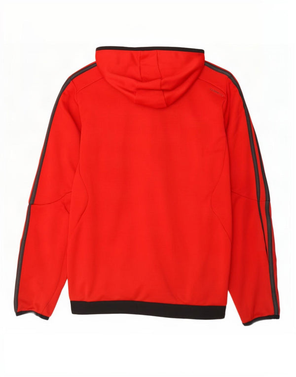 Adidas Herre Climalite Hættetrøje Sweater med lynlås Medium Rød Colourblock Polyester