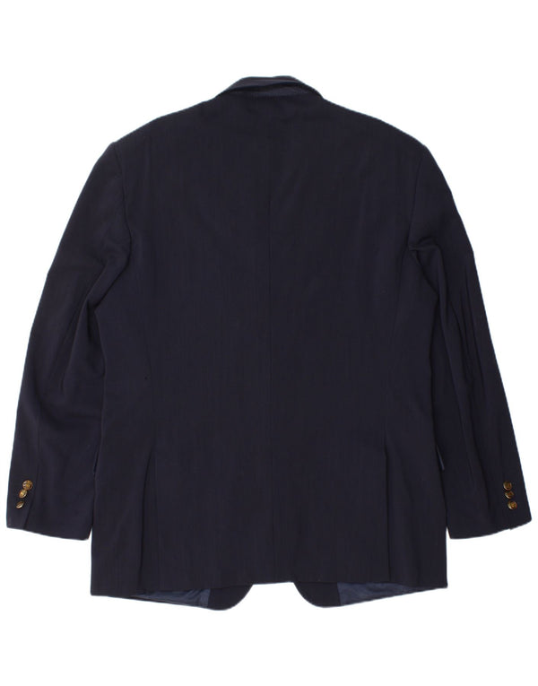 Ferre Herre 2 Knaps Blazer Jakke IT 54 2XL Navy Blue Virgin Wool